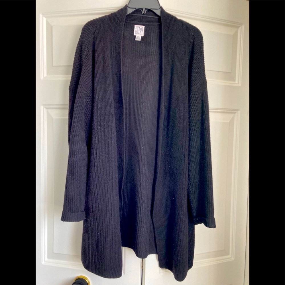 Black cardigan